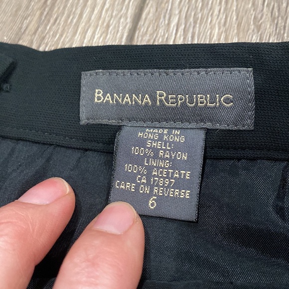 BANANA REPUBLIC Black Lined Career Skirt Sz 6 - Picture 4 of 12
